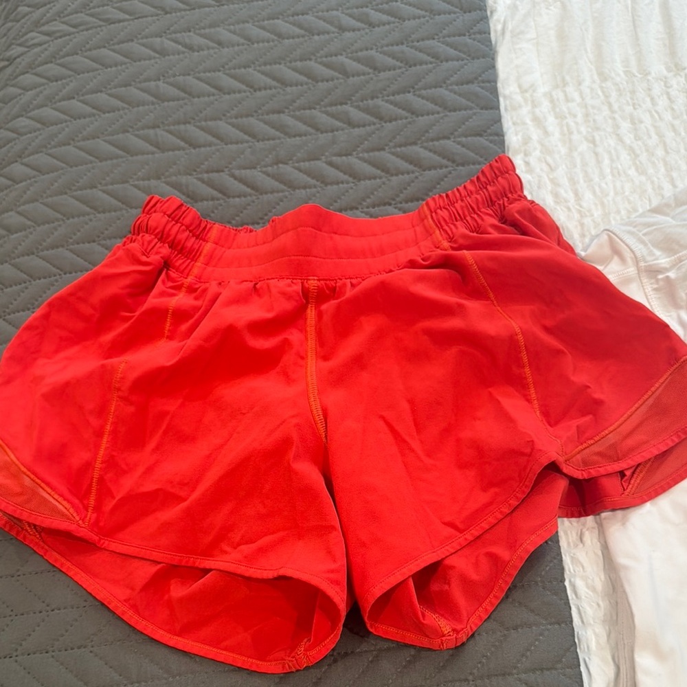 Women's Red Athletic Shorts
